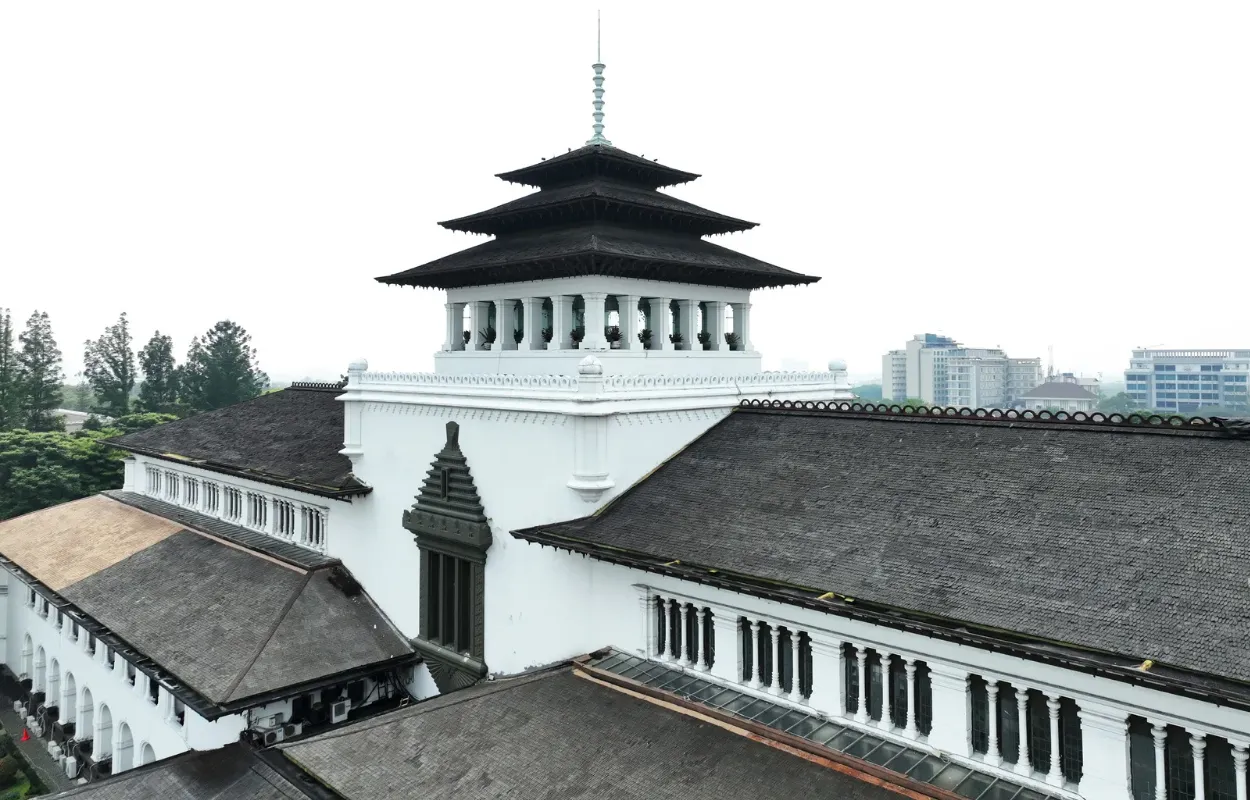 foto gedung sate di bandung, jawa barat