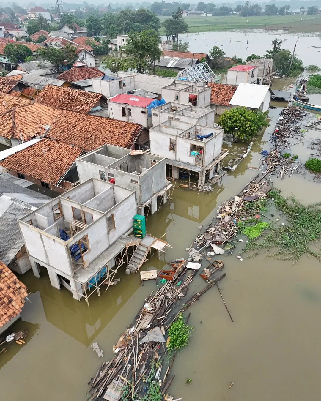 Banjir Karangligar, Rumah Panggung Program KDM Tetap Aman