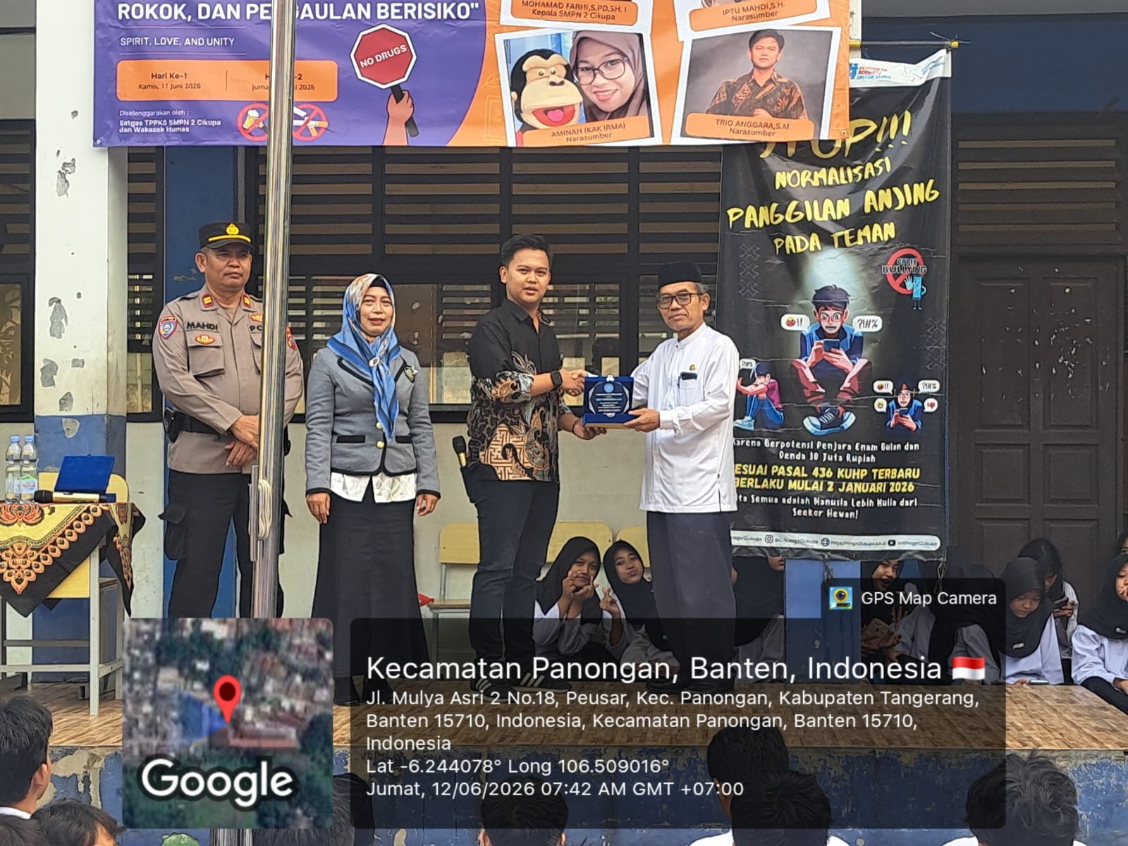 SMPN 2 Cikupa Gandeng Polsek Cikupa dan Alumni, Edukasi Pelajar tentang Bahaya Narkoba