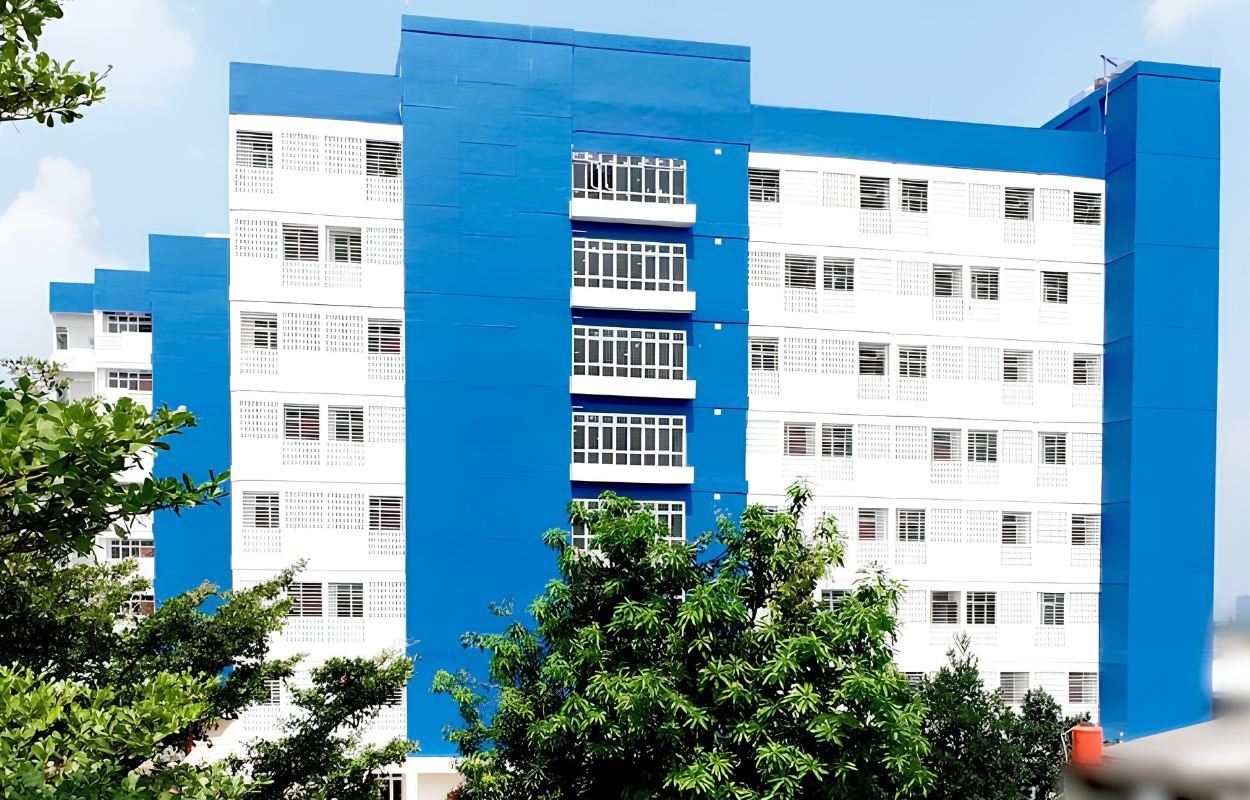 Foto Gedung Asrama PKN STAN yang sudah penuhi standar Gedung Bangunan Hijau (GBH). DOK: PKN STAN